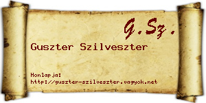 Guszter Szilveszter névjegykártya